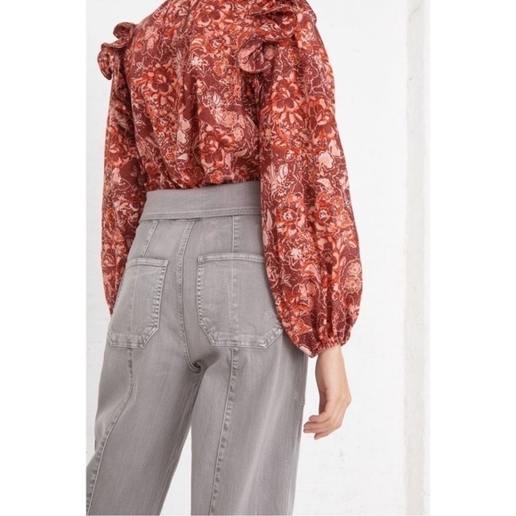 Ulla Johnson Medine Blouse in Coral - Picture 5 of 12